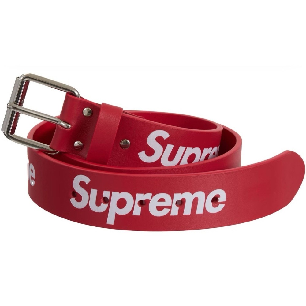 Supreme Repeat Leather Belt Red Size M New With Box‎